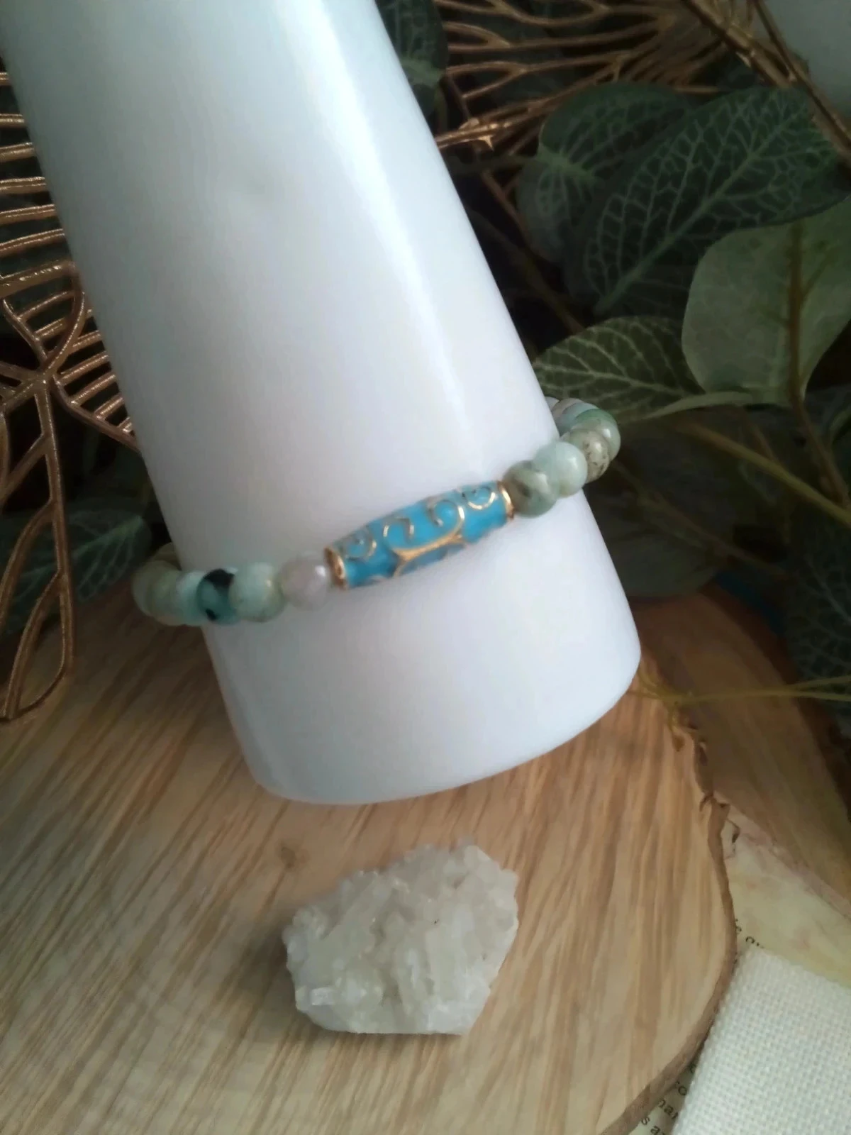 Bracelet bouddhiste amazonite – photo 4
